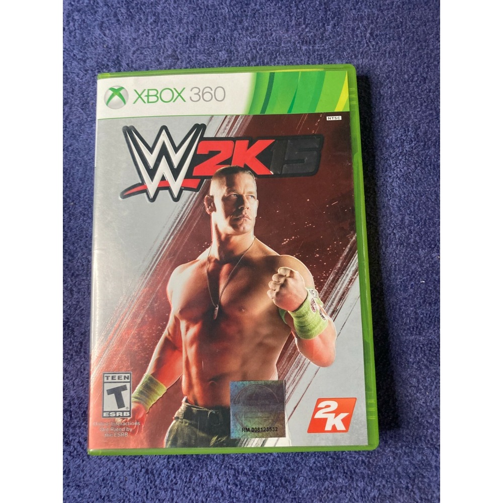 WWE 2K15 Microsoft XBOX 360 2014 Complete Tested Wrestling WWF Cena Orton Rock